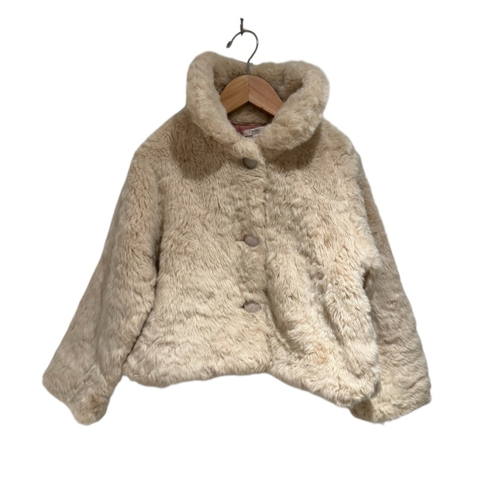 REPETTO blush pink faux fur dressy jacket - size 6